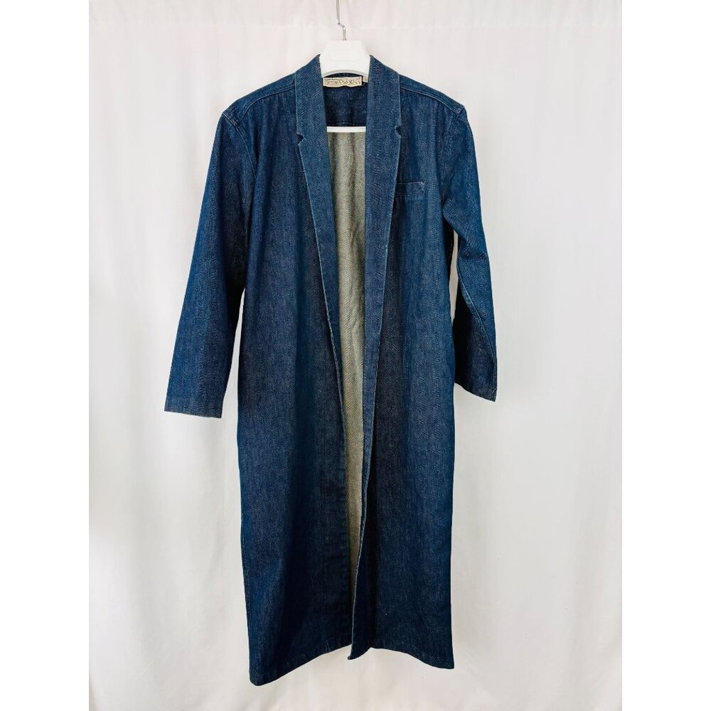 Vintage Norma Kamali Denim Duster Coat Women's Sz L